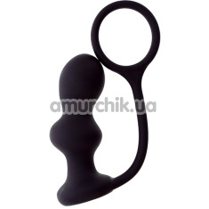 Анальная пробка с эрекционным кольцом Menz Stuff Ass Jacker, черная - Фото №1