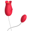 Симулятор орального секса с виброяйцом Letcher Flowers Love Egg, красный - Фото №3