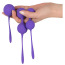 Набор из 3 ребристых вагинальных шариков Sweet Smile 3 Kegel Training Balls ребристые, фиолетовый - Фото №3