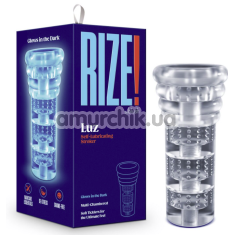 Мастурбатор Rize! Luz - светящийся в темноте, прозрачный - Фото №1