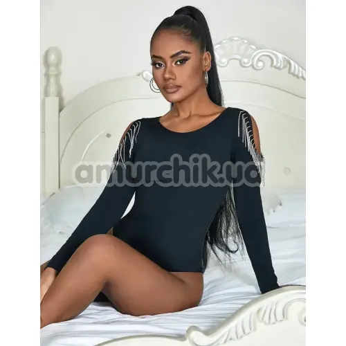 Боди Star Night Shoulder Chain Bodysuit, черное