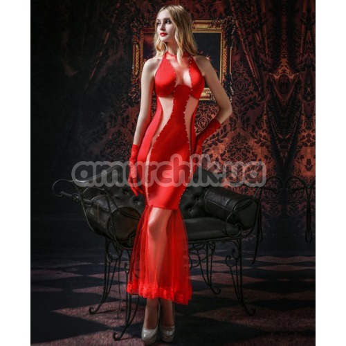 Платье JSY Sexy Dress 6058, красное
