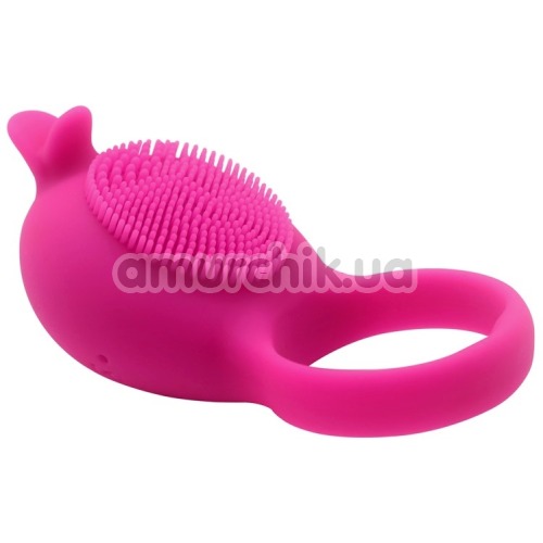 Віброкільце Silicone Love Ring Dolphin, рожеве