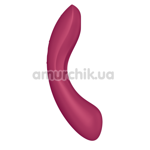 Симулятор орального секса для женщин с вибрацией Satisfyer Curvy Trinity 1, бордовый