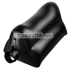 Надувна подушка для сексу з фіксаторами Dark Magic Inflatable Cushion, чорна - Фото №1