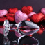 Анальная пробка с красным кристаллом Adam & Eve Red Heart Gem Glass Plug Large, прозрачная - Фото №9