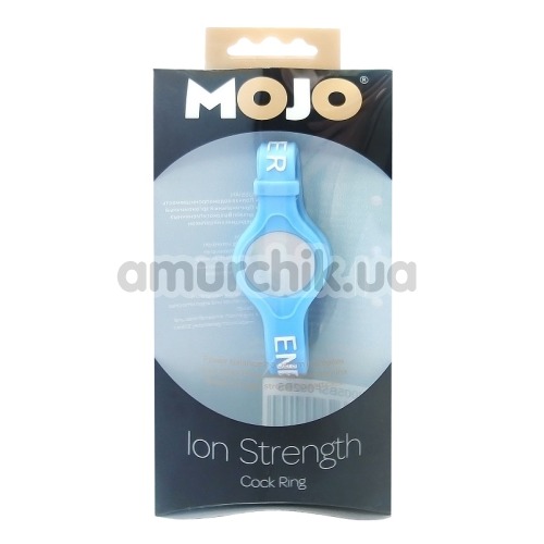Эрекционное кольцо Mojo Ion Strength Cockring, голубое