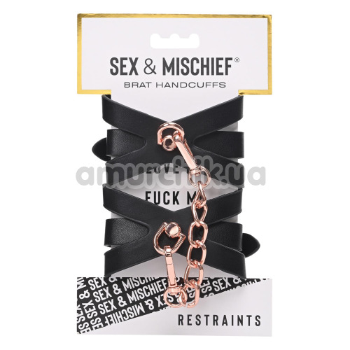 Фіксатори для рук Sex & Mischief Brat Handcuffs, чорні
