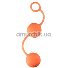 Вагінальні кульки Little Frisky ребристі, помаранчеві - Фото №1