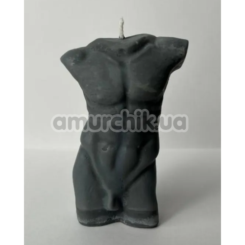 Свічка у вигляді чоловічого торсу Glowing Fire 10х5, чорна