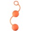 Вагинальные шарики Little Frisky ребристые, оранжевые - Фото №1