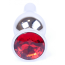 Анальная пробка с красным кристаллом Exclusivity Jewellery Silver Plug Long, серебряная - Фото №5