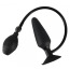 Анальный расширитель True Black Inflatable Butt Plug L, черный - Фото №2