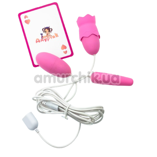 Анально-вагінально-кліторальний вібратор Tongue Lick Mimi Toy EG-009A3, рожевий