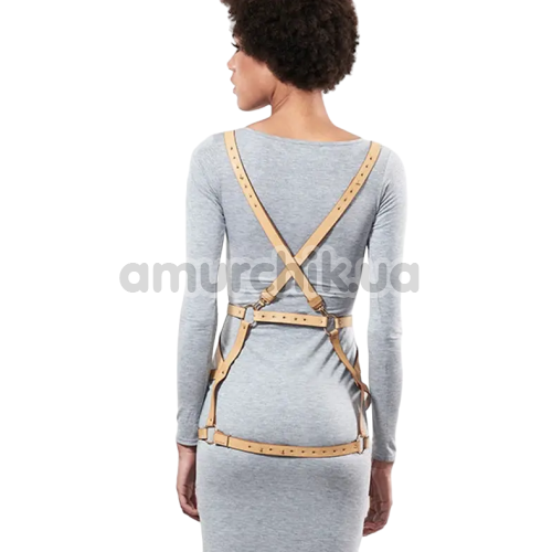 Портупея Bijoux Indiscrets Maze Arrow Dress Harness, бежева