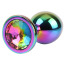 Анальная пробка с радужным кристаллом Matrix Mont Rainbow Gem Metal Plug M, радужная - Фото №0