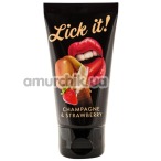 Оральний лубрикант Lick-it Champagne & Erdbeere 50 ml - Фото №1