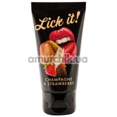 Оральний лубрикант Lick-it Champagne & Erdbeere 50 ml - Фото №1
