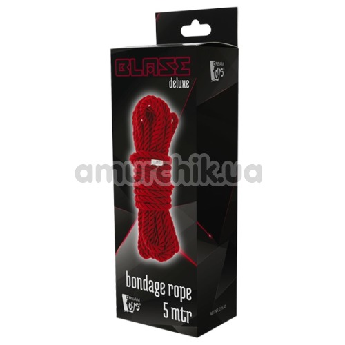 Мотузка Blaze Deluxe Bondage Rope 5м, червона