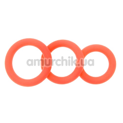 Набір ерекційних кілець Stimu Ring Set, помаранчевий - Фото №1
