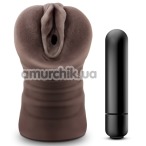 Искусственная вагина с вибрацией Hot Chocolate Brianna, коричневая - Фото №1