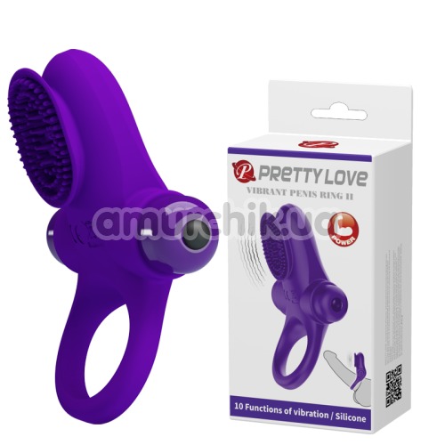 Виброкольцо Pretty Love Vibrant Penis Ring II, фиолетовое