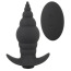 Анальная пробка с вибрацией Black Velvets RC Butt Plug, черная - Фото №0