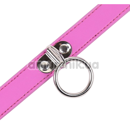 Ошейник DS Fetish Collar With Ring, розовый