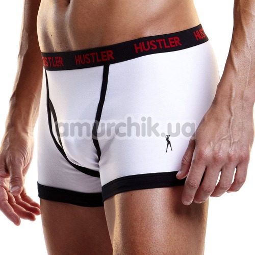 Трусы-боксеры мужские Logo Elastic Cotton/Spandex Trunk белые (модель MH3)