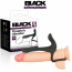 Насадка на пенис с эрекционным кольцом и вибрацией Black Velvets Couple's Vibrator, черная - Фото №11