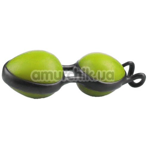Вагинальные шарики Joyballs Secret, зелено-черные