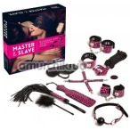 Бондажный набор + игра Master & Slave Bondage and Adventure Game, розовый - Фото №1