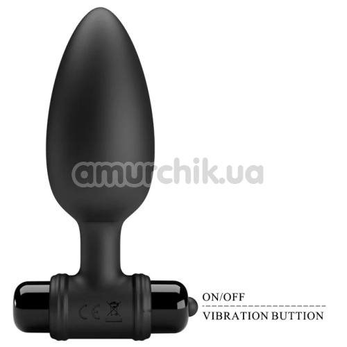 Анальная пробка с вибрацией Pretty Love Vibra Butt Plug II, черная
