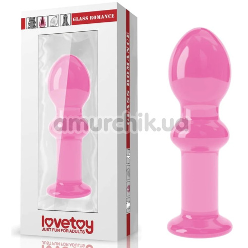 Анальная пробка Love Toy Glass Romance Dildo GS14, розовая