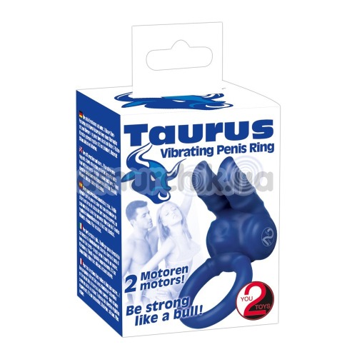 Віброкільце Taurus Vibrating Penis Ring, синє