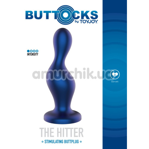 Анальная пробка Buttocks The Hitter, синяя