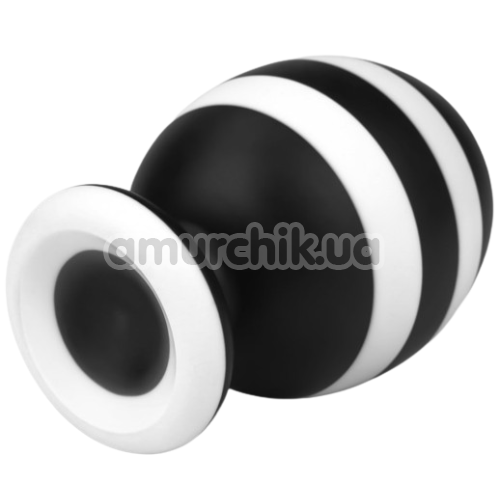Анальная пробка Love Toy X-Missioner Butt Plug 5.5, черно-белая