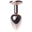 Анальная пробка с розовым кристаллом Exclusivity Jewellery Red Gold Plug, золотая - Фото №5