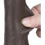 Фалоімітатор Sliding-Skin Dual Layer Dong 7.5 з маленькою мошонкою, коричневий - Фото №13