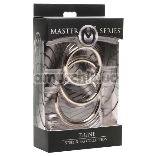 Набір ерекційних кілець для члена Master Series Trine, срібний