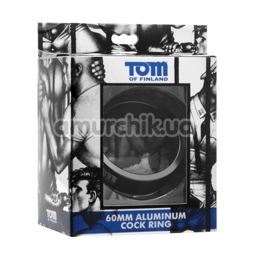 Кільце ерекційне Tom of Finland 60mm Aluminum Cock Ring, чорне
