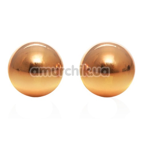 Вагінальні кульки Entice Accessories Weighted Kegel Balls, золоті - Фото №1