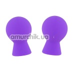 Вакуумные стимуляторы для сосков Lit-Up Silicone Nipple Suckers, фиолетовые - Фото №1