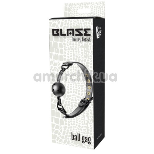 Кляп Blaze Luxury Fetish Ball Gag с дырочками, черный