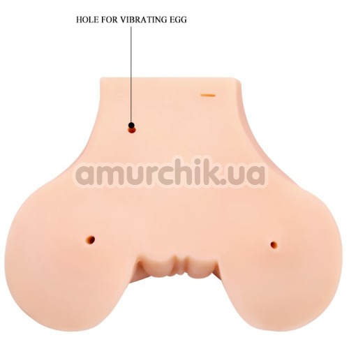 Искусственная вагина и анус с вибрацией Crazy Bull Vagina And Ass Julie, телесная