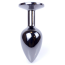 Анальная пробка со светло-розовым кристаллом Exclusivity Jewellery Dark Silver Plug, серебряная - Фото №6