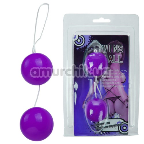 Вагинальные шарики Twins Ball, фиолетовые