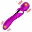 Універсальний вібромасажер Foxshow Silicone Dual Massager, фіолетовий - Фото №4