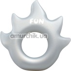 Эрекционное кольцо Fun Factory Flame, серебряное - Фото №1