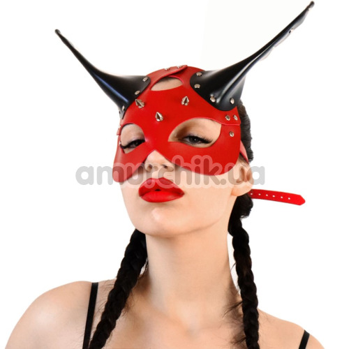 Маска диявола Art of Sex Lucifer Mask, червоно-чорна